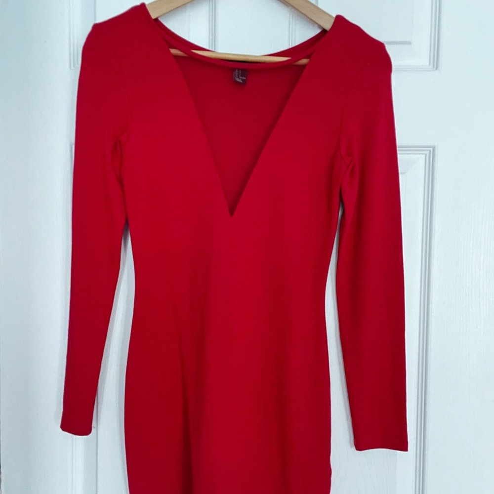 Forever 21 Red Longsleeve Bodycon
